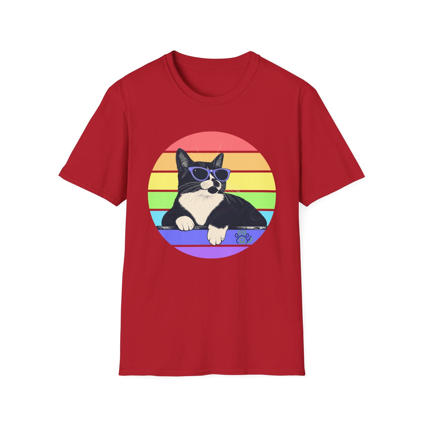 Charlie- Pastel Retro Rainbow T-shirt