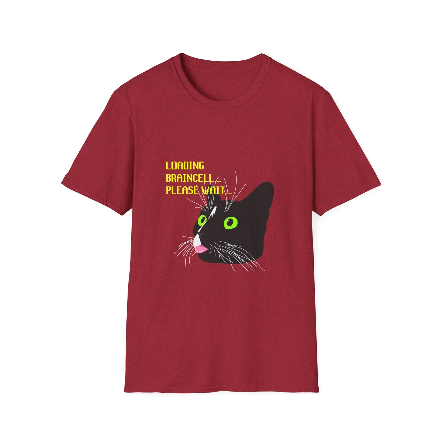 Cat T-Shirt - Loading Braincell Please Wait