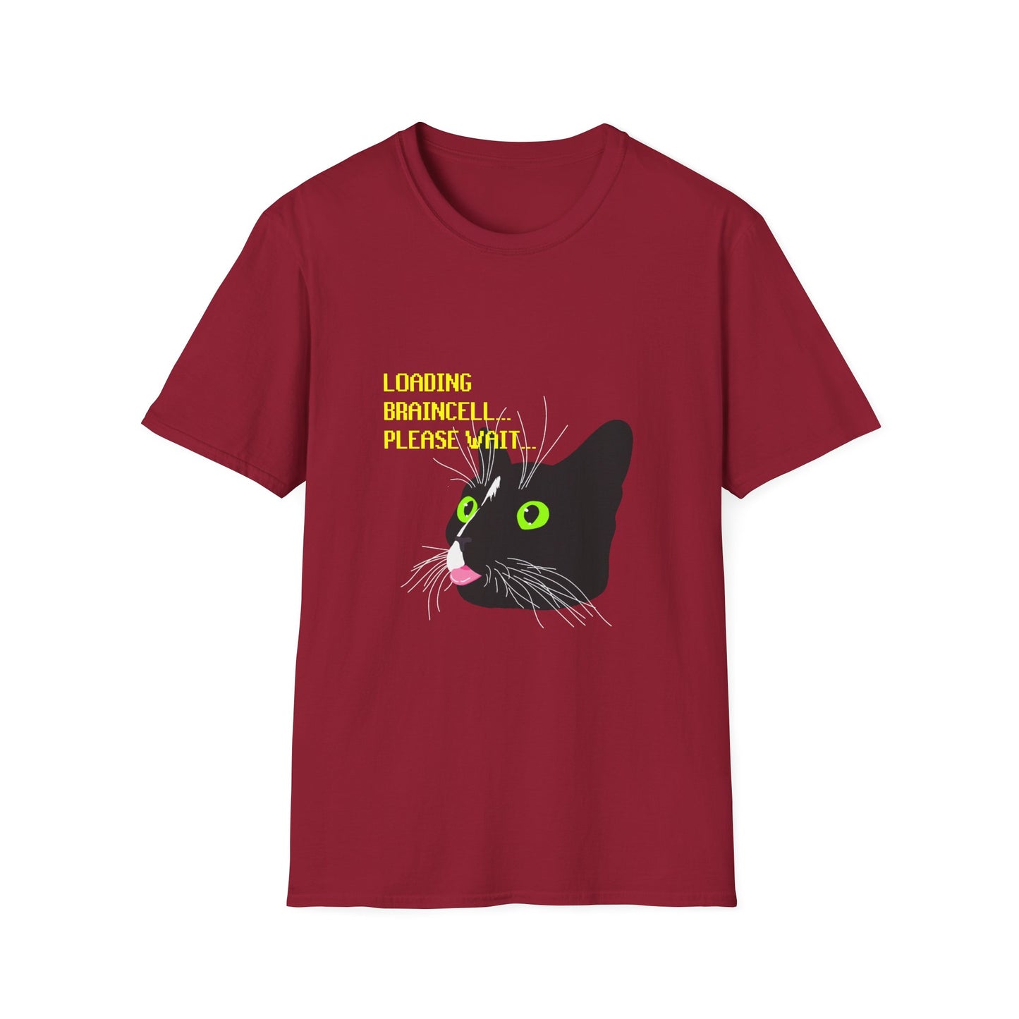 Cat T-Shirt - Loading Braincell Please Wait
