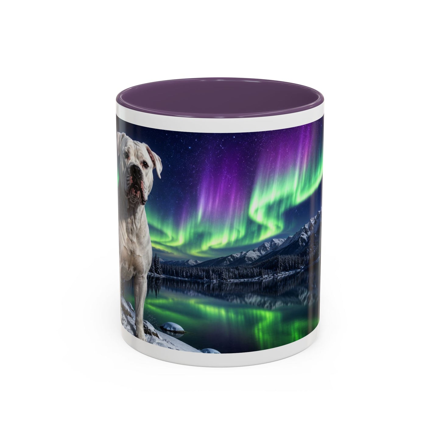 American Bulldog Aurora Night Coffee Mug
