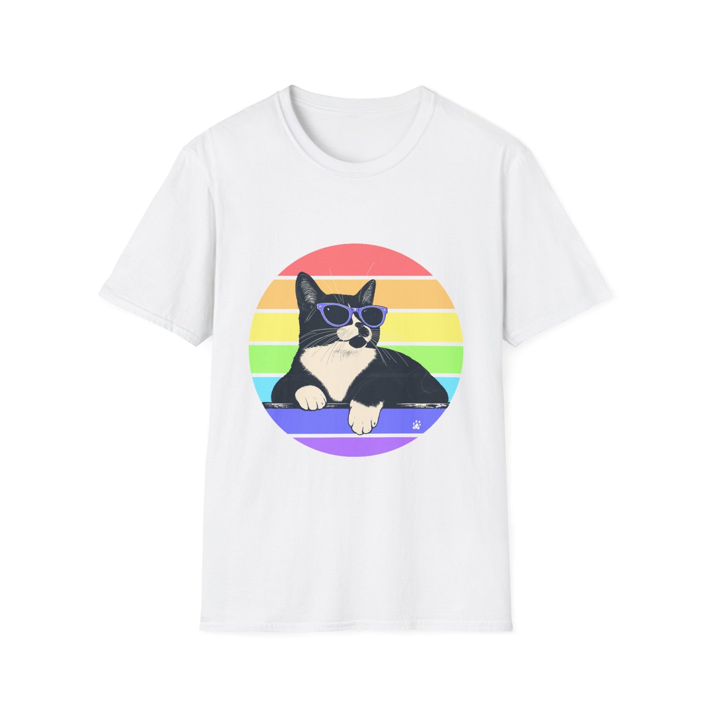 Charlie- Pastel Retro Rainbow T-shirt