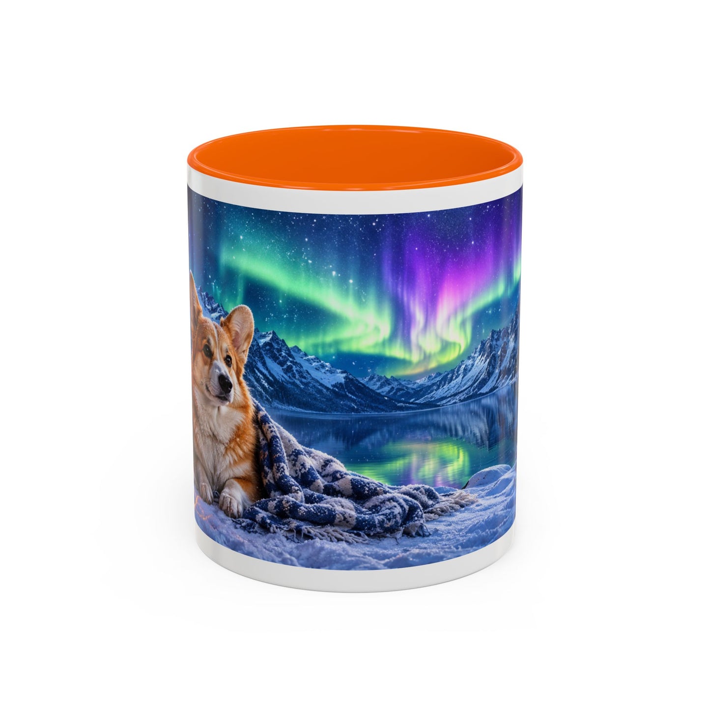 Corgi Under the Northern Lights Coffee Mug (11oz)