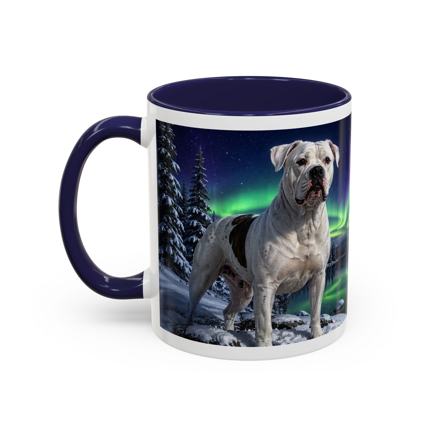 American Bulldog Aurora Night Coffee Mug