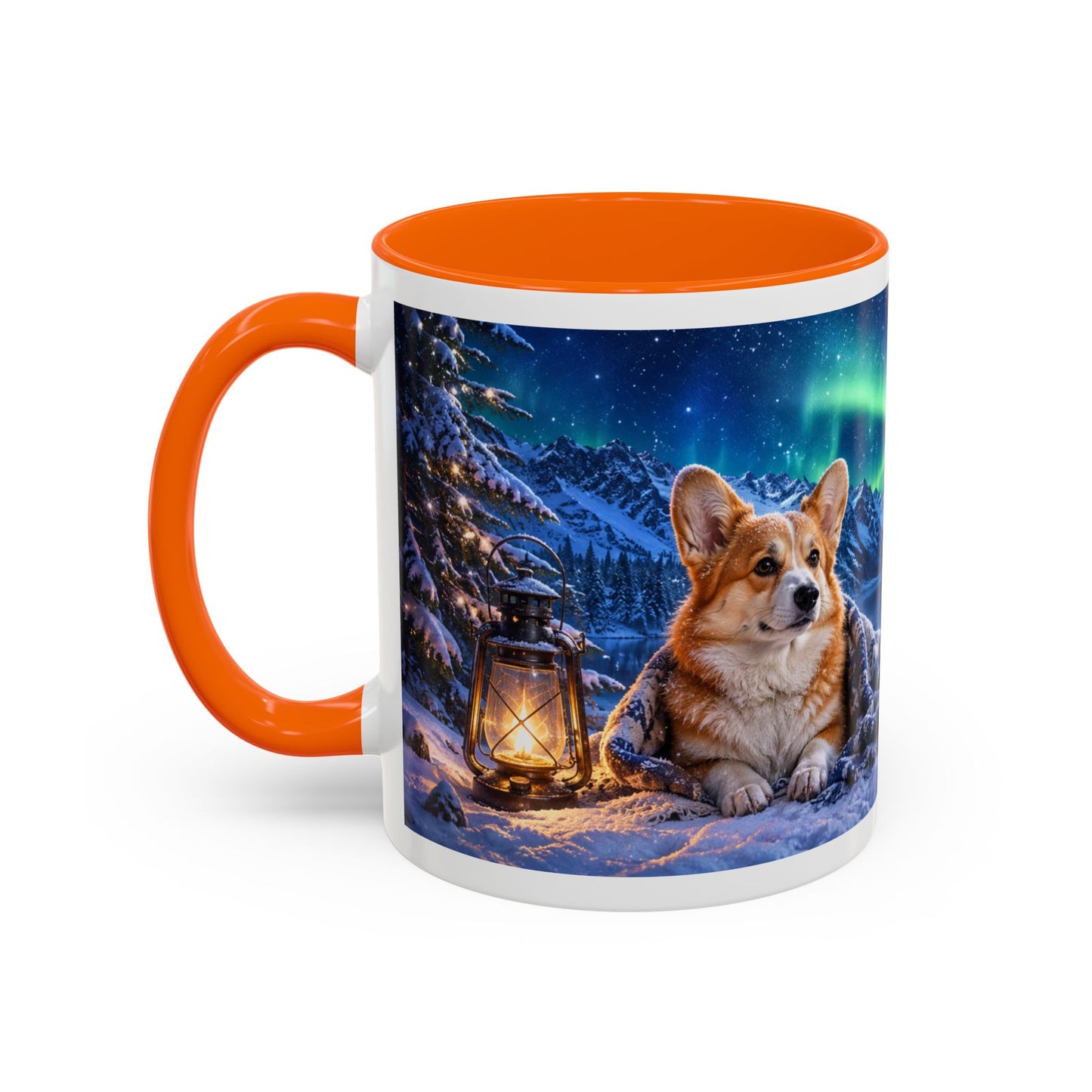 Corgi Under the Northern Lights Coffee Mug (11oz)