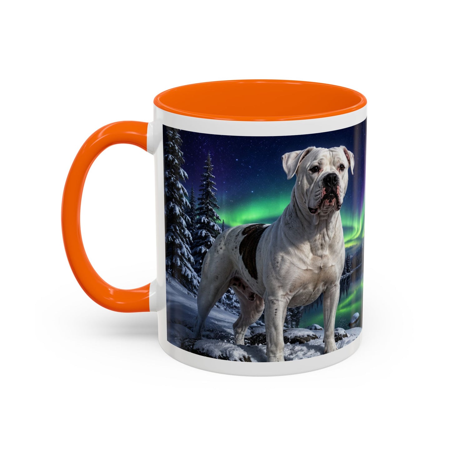 American Bulldog Aurora Night Coffee Mug
