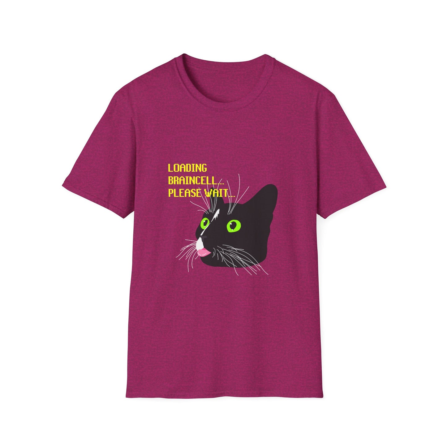 Cat T-Shirt - Loading Braincell Please Wait