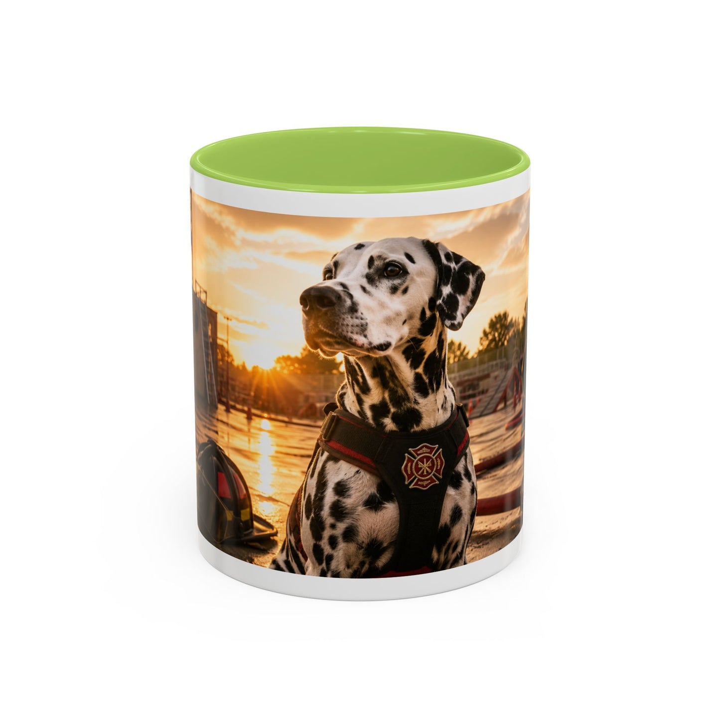 Dalmatian Firehouse Sunset Coffee Mug (11oz)