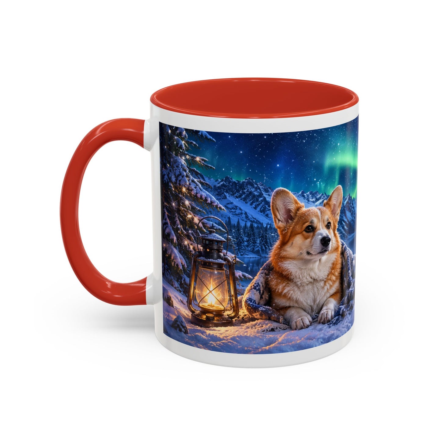 Corgi Under the Northern Lights Coffee Mug (11oz)