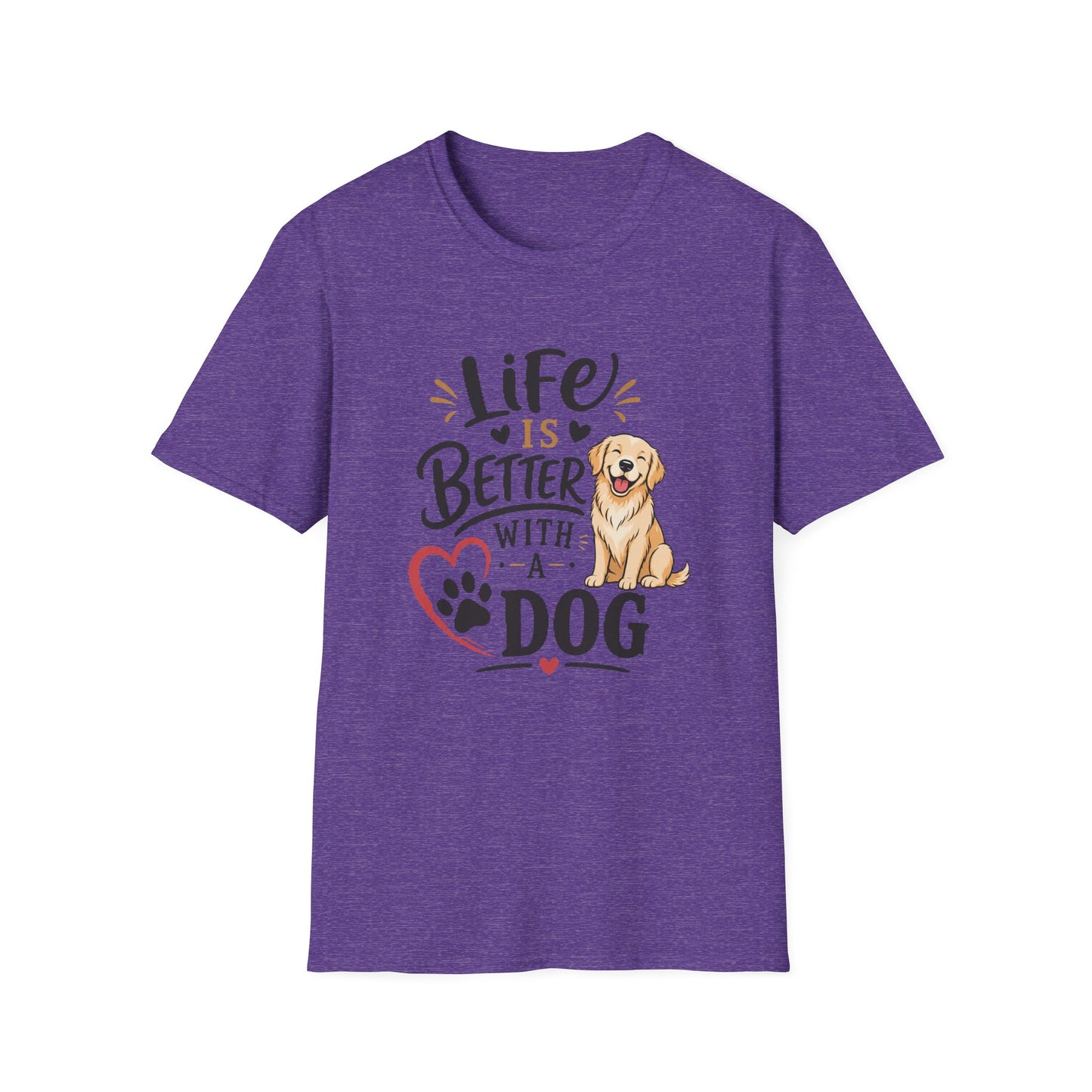 Life Is Better With A Dog T-Shirt – Golden Retriever
