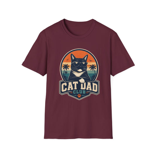 Cat Dad Club T-Shirt Tuxedo Cat