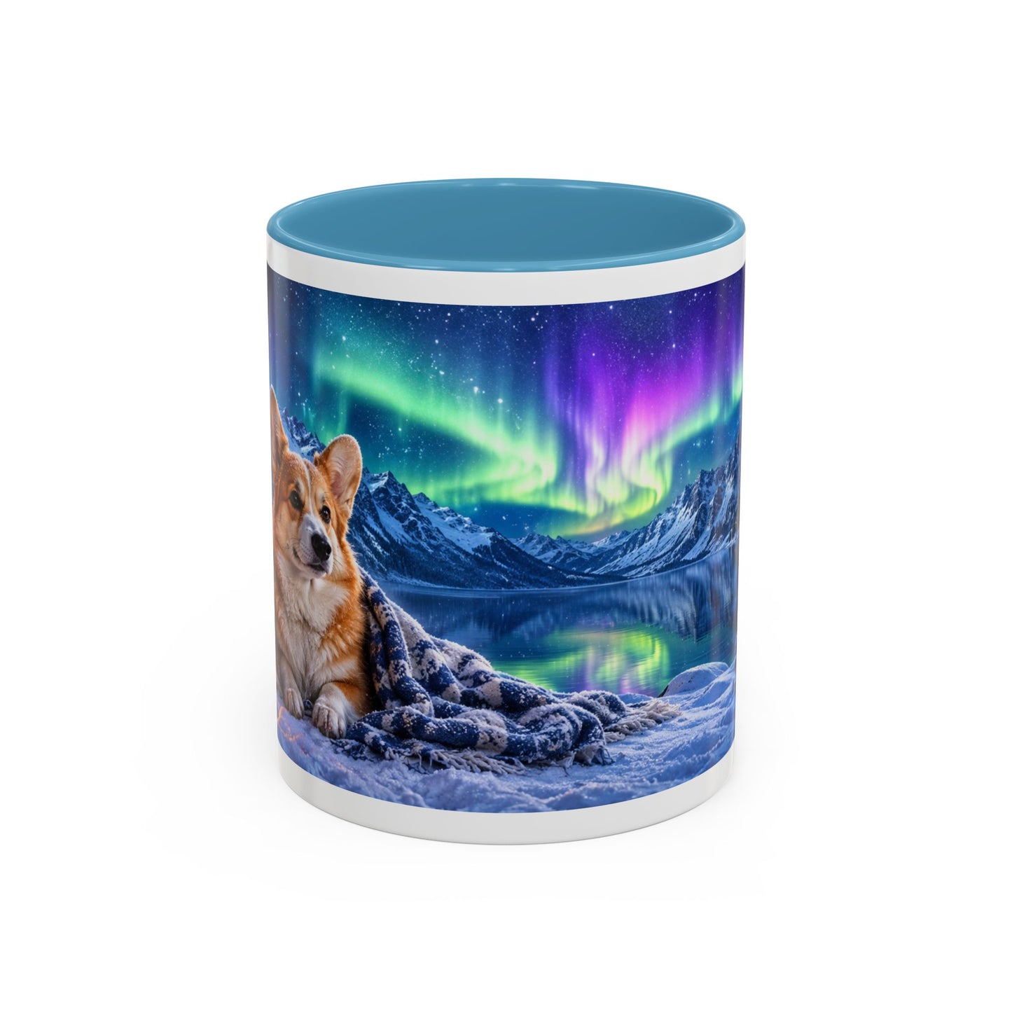 Corgi Under the Northern Lights Coffee Mug (11oz)