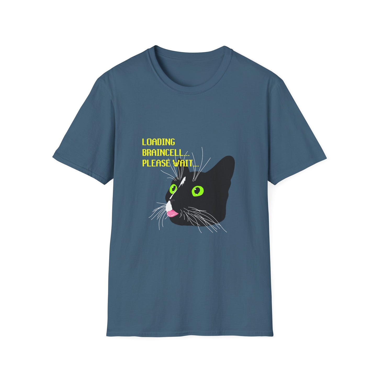 Cat T-Shirt - Loading Braincell Please Wait