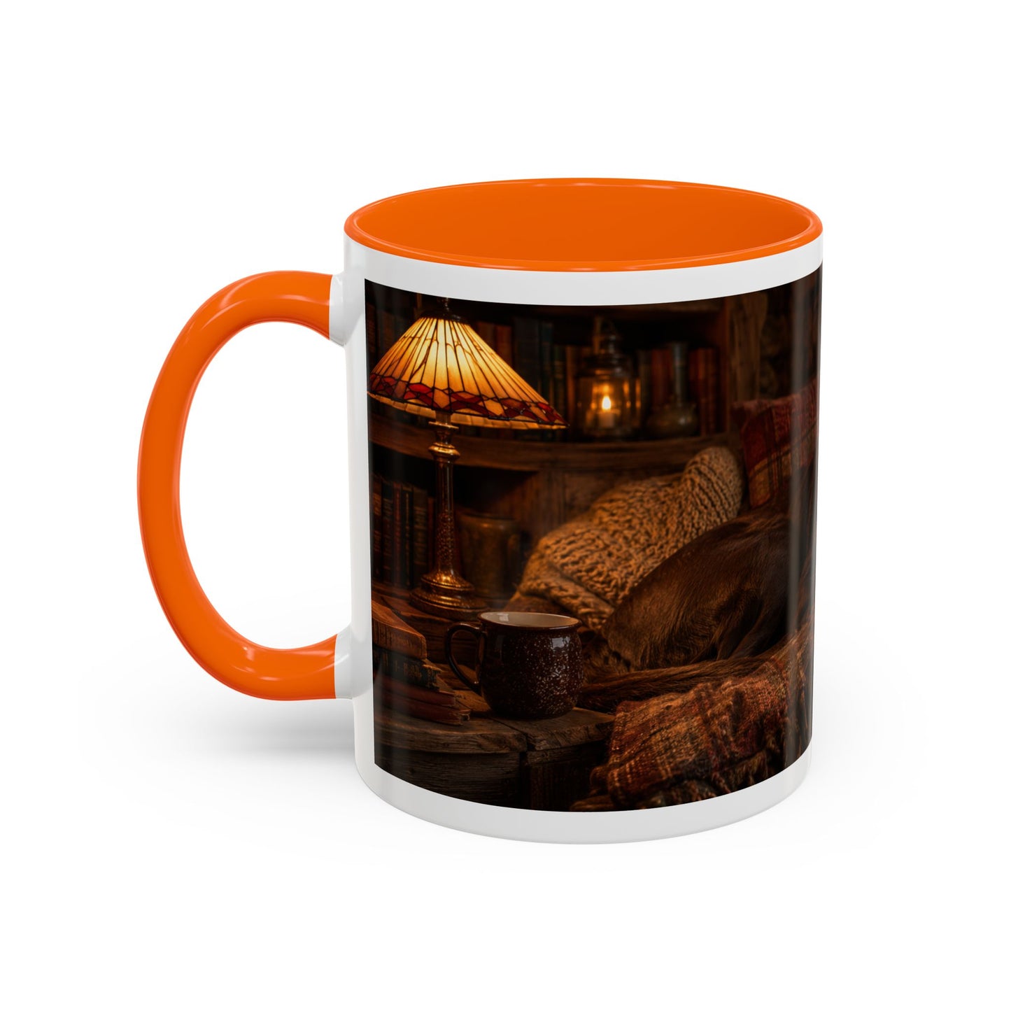 Cozy Winter Cabin Chocolate Lab Coffee Mug (11oz)