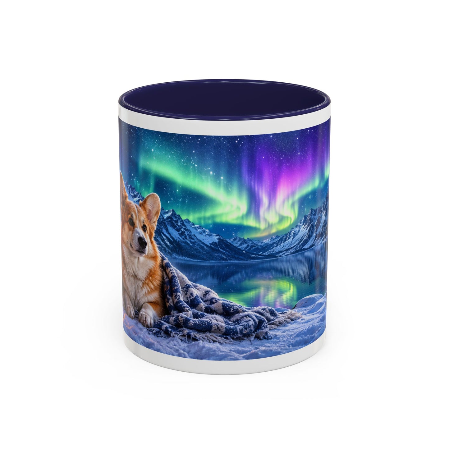 Corgi Under the Northern Lights Coffee Mug (11oz)