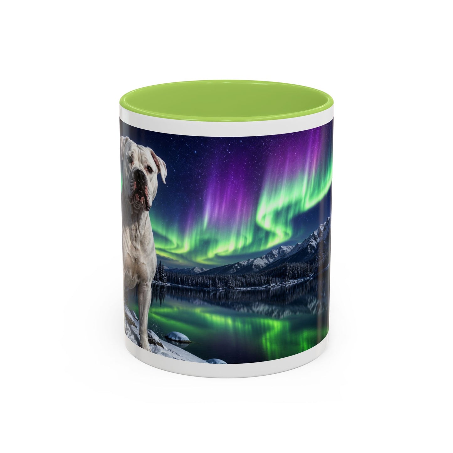American Bulldog Aurora Night Coffee Mug
