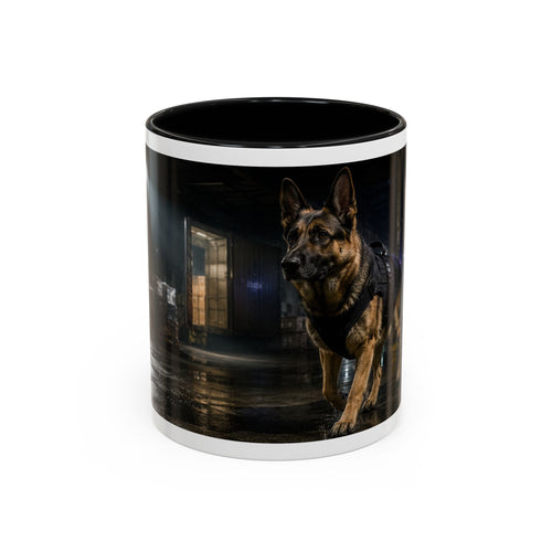 German Shepherd Police Dog Accent Mug (11oz)