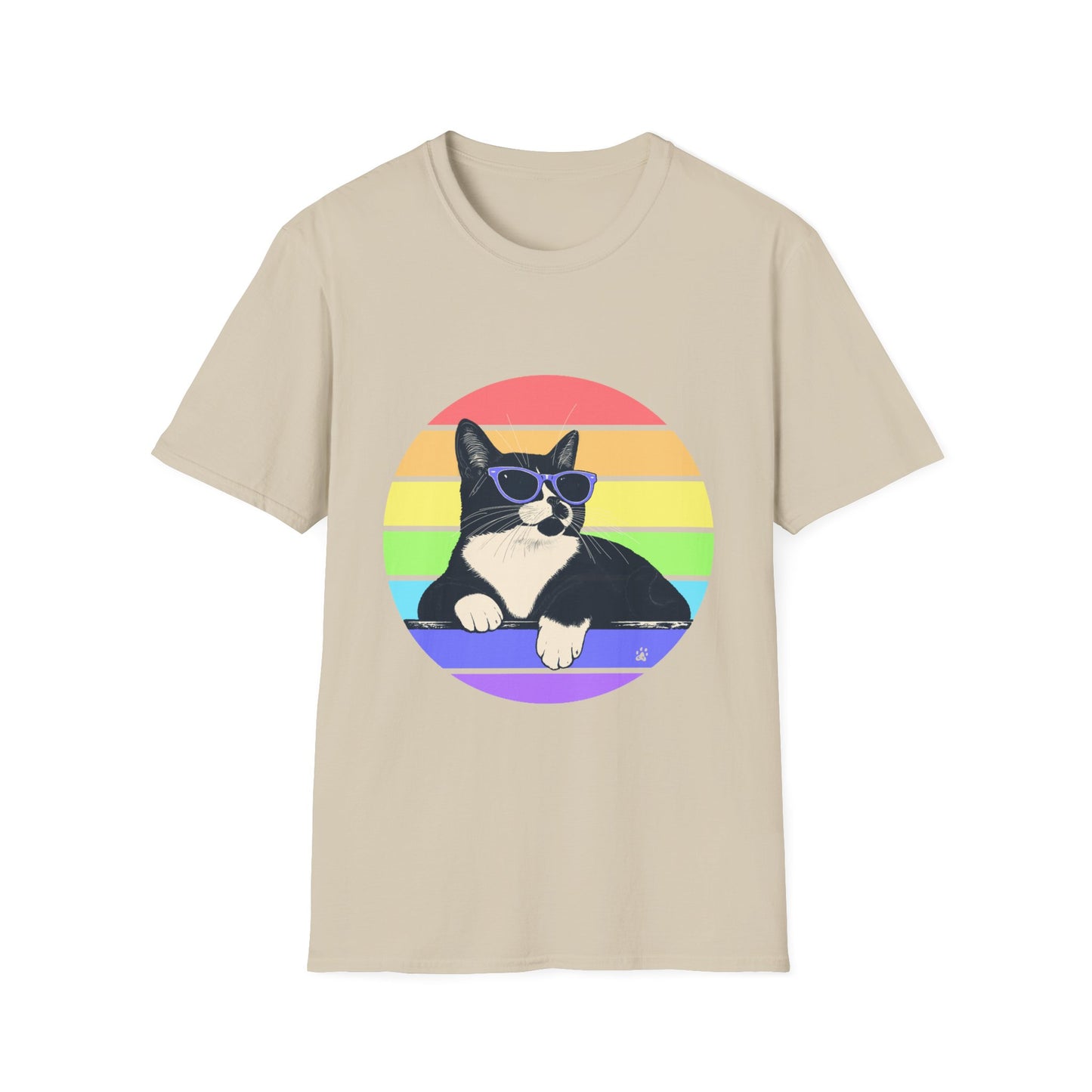 Charlie- Pastel Retro Rainbow T-shirt