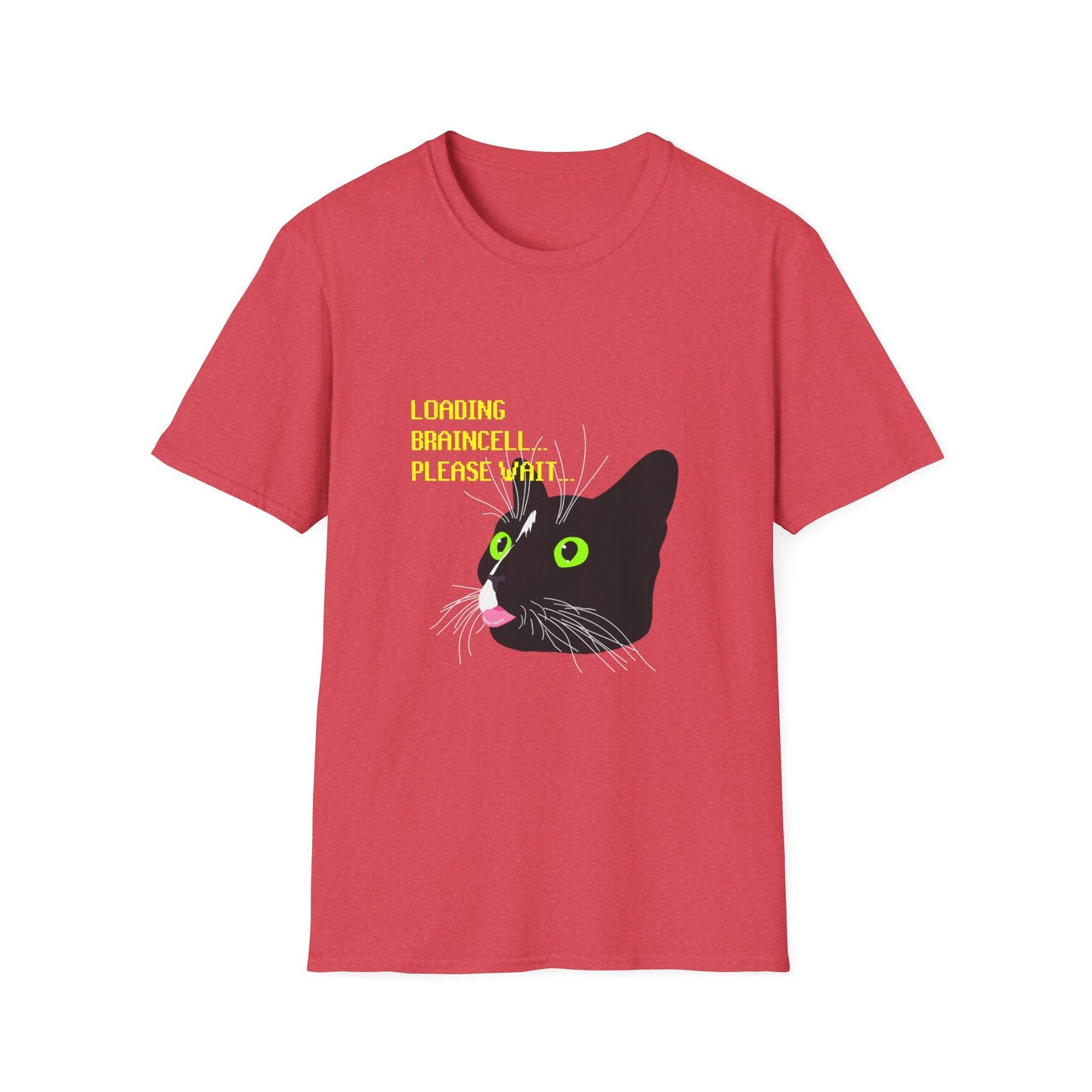 Cat T-Shirt - Loading Braincell Please Wait