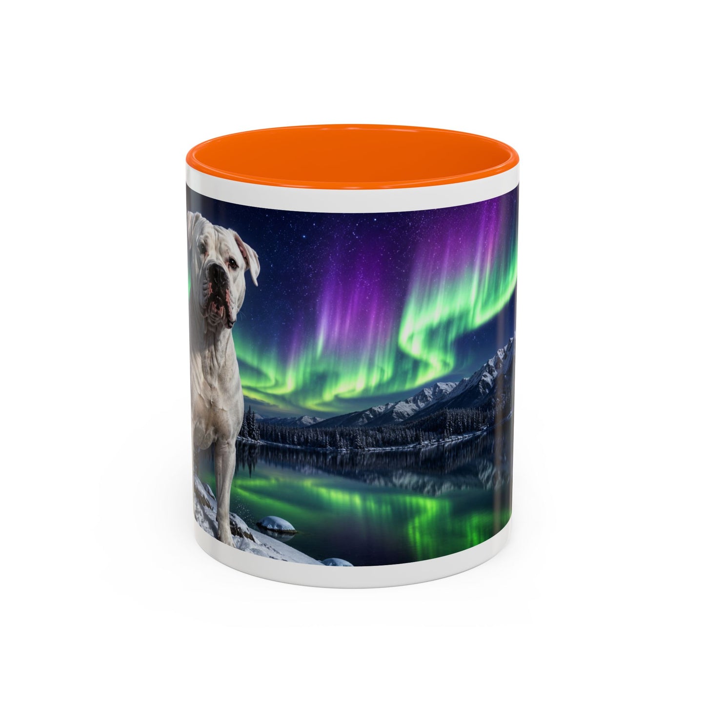 American Bulldog Aurora Night Coffee Mug