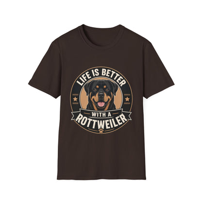 Life Is Better With A Rottweiler T-Shirt