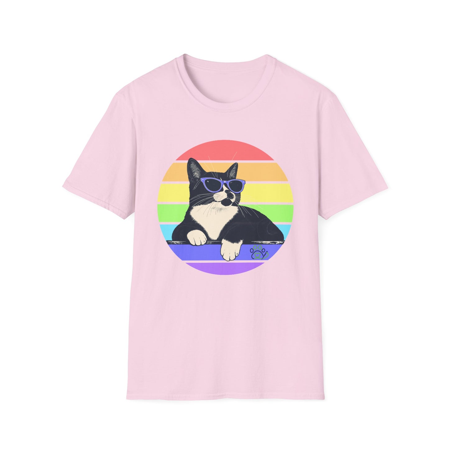Charlie- Pastel Retro Rainbow T-shirt