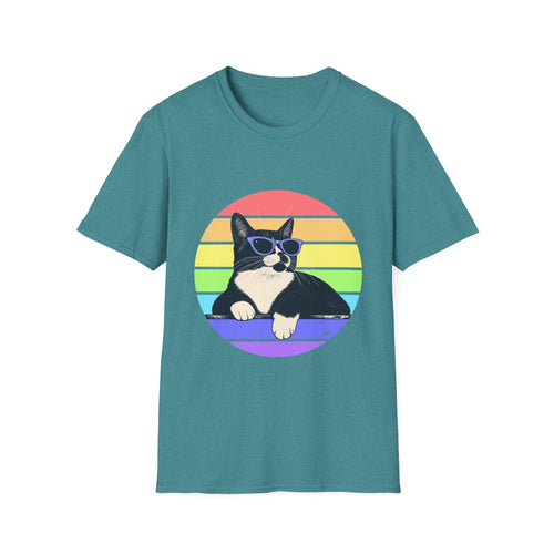 Charlie- Pastel Retro Rainbow T-shirt