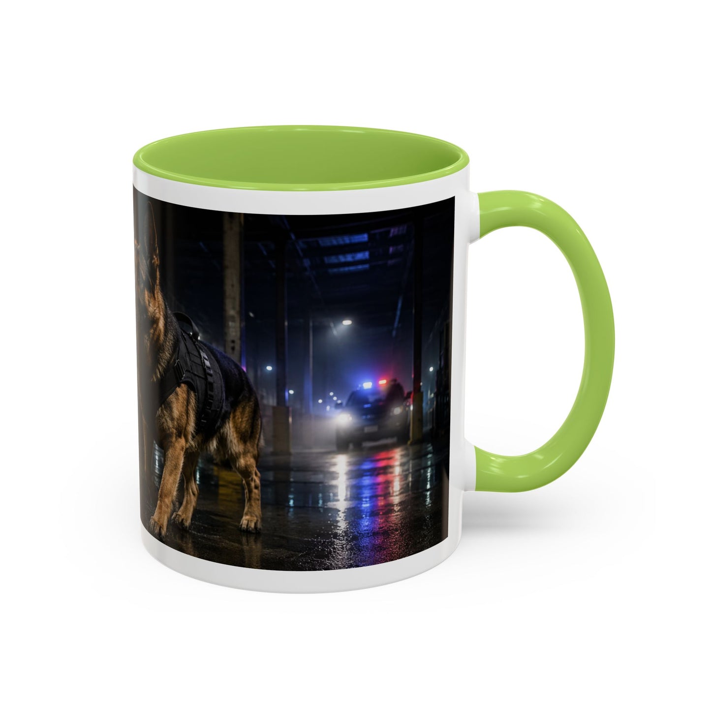 German Shepherd Police Dog Accent Mug (11oz)