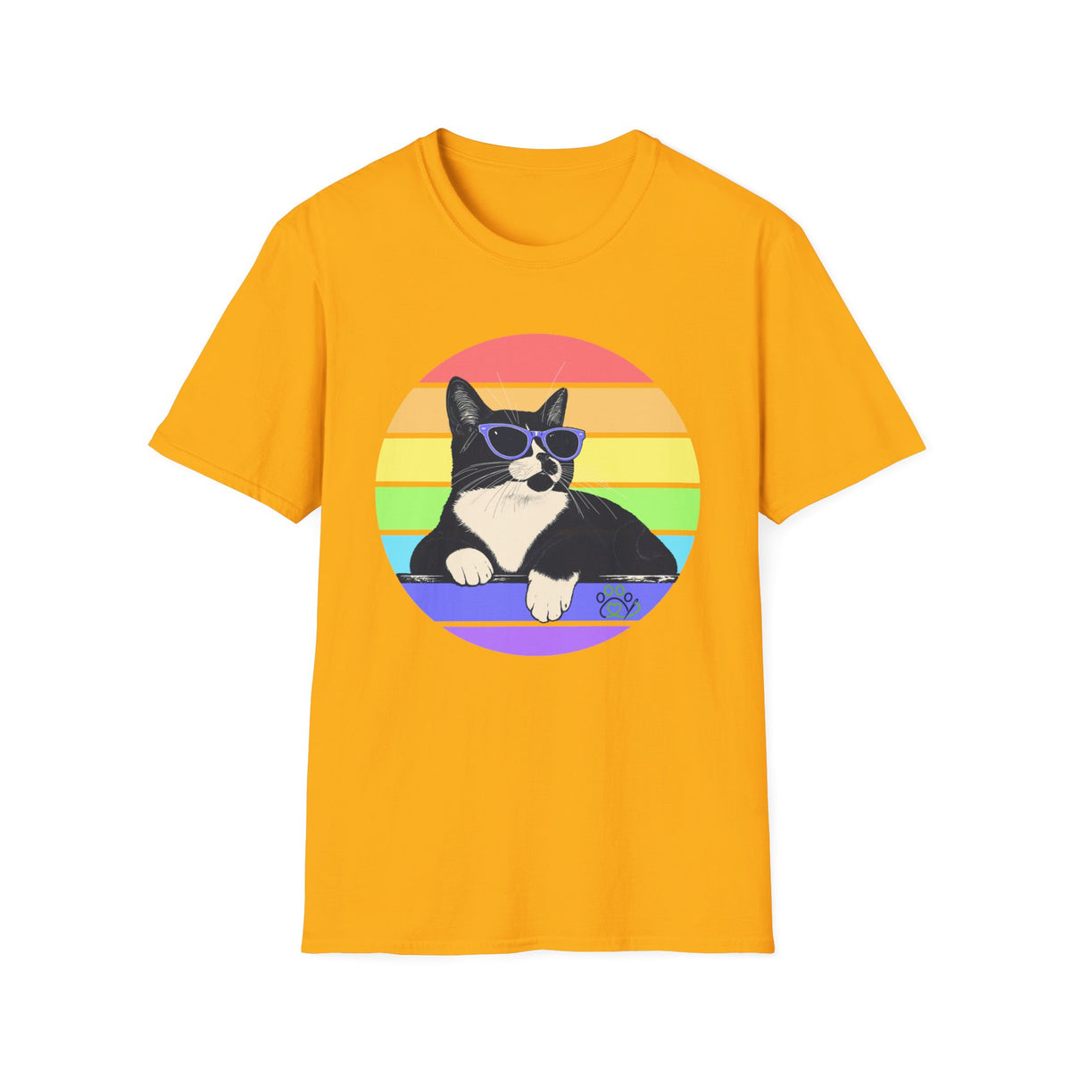 Charlie- Pastel Retro Rainbow T-shirt