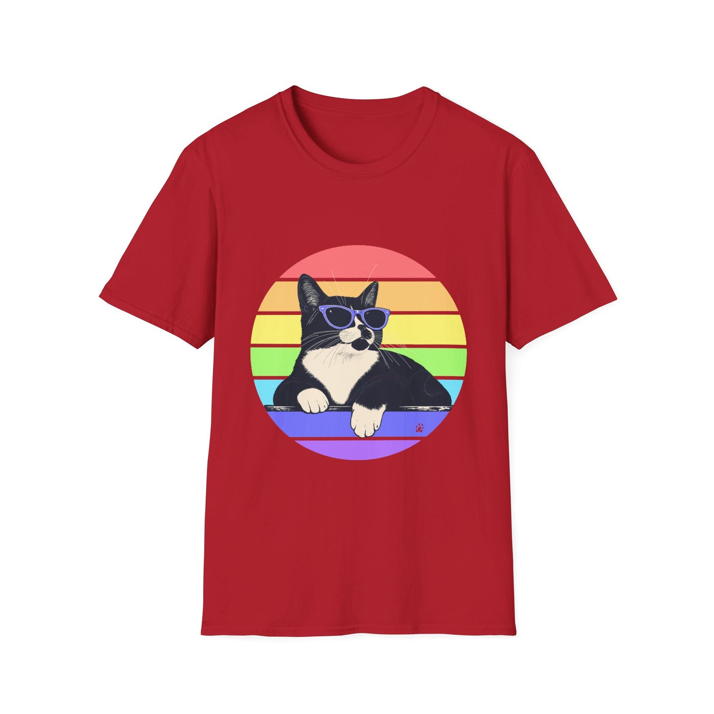 Charlie- Pastel Retro Rainbow T-shirt