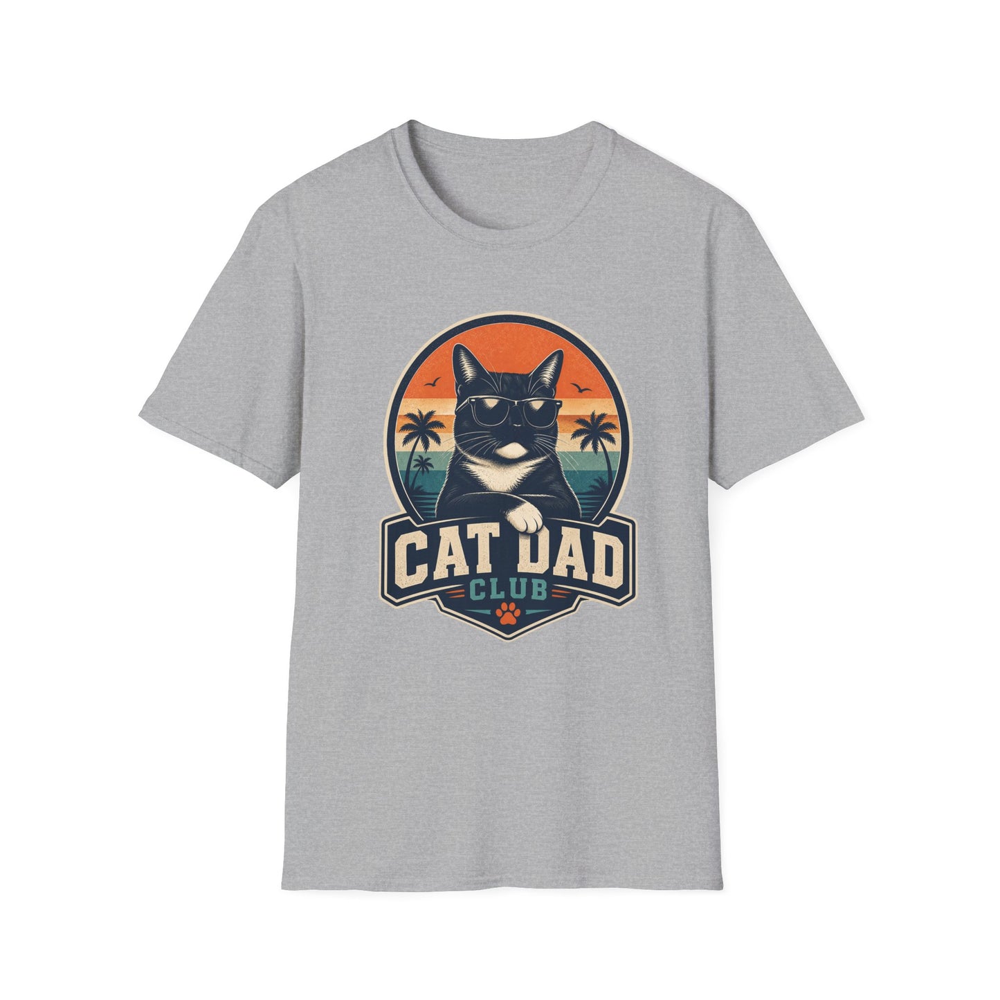 Cat Dad Club T-Shirt Tuxedo Cat
