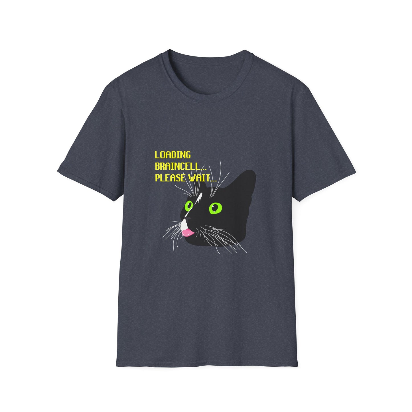 Cat T-Shirt - Loading Braincell Please Wait