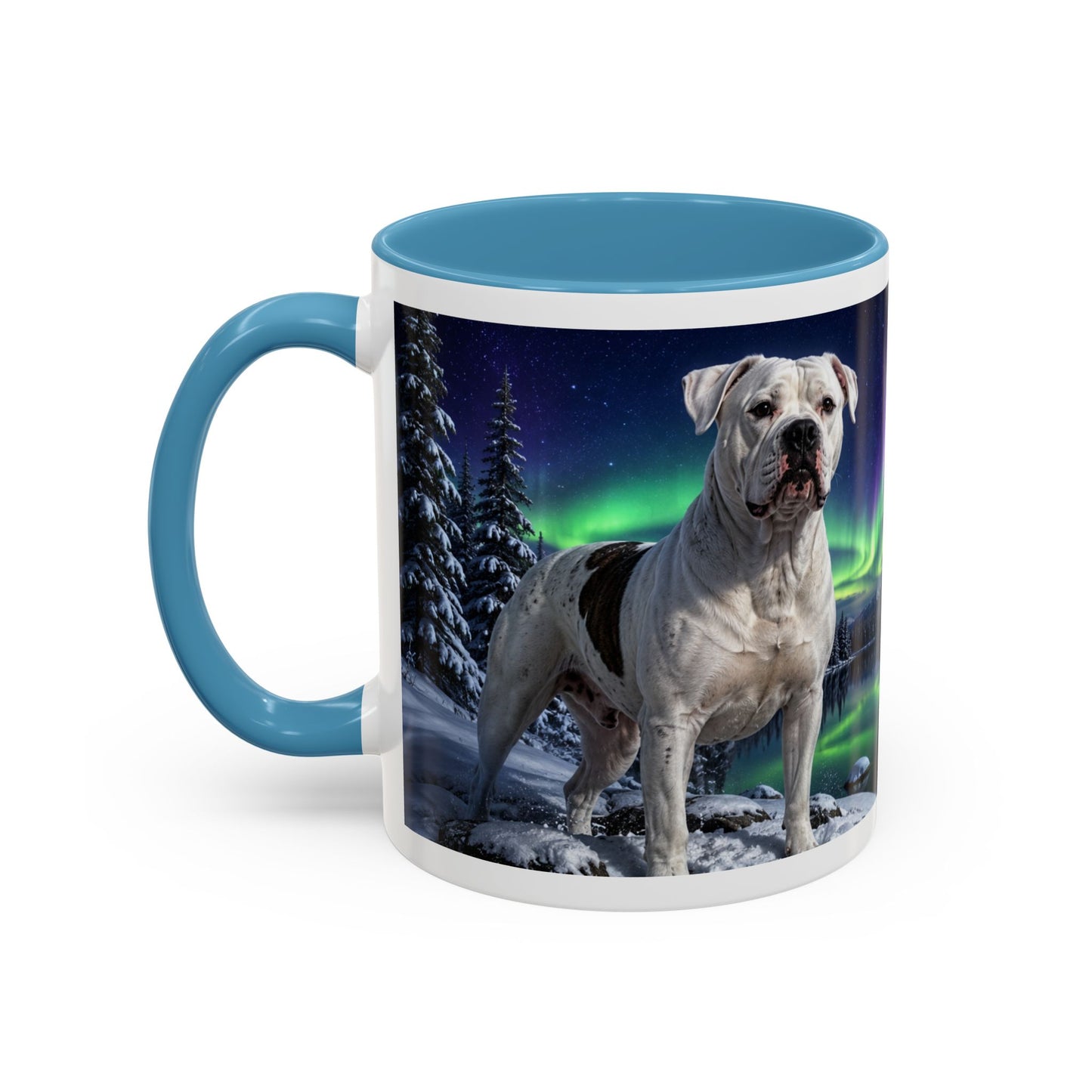 American Bulldog Aurora Night Coffee Mug