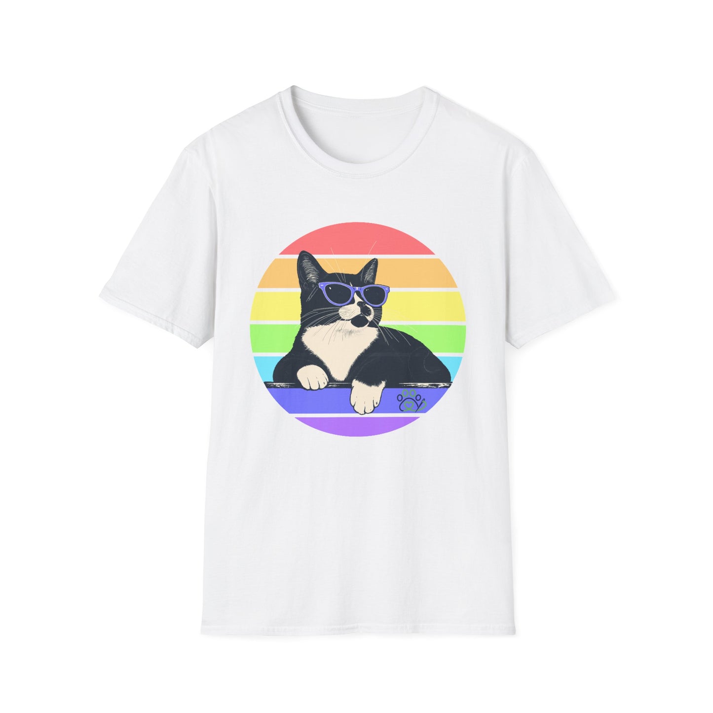 Charlie- Pastel Retro Rainbow T-shirt