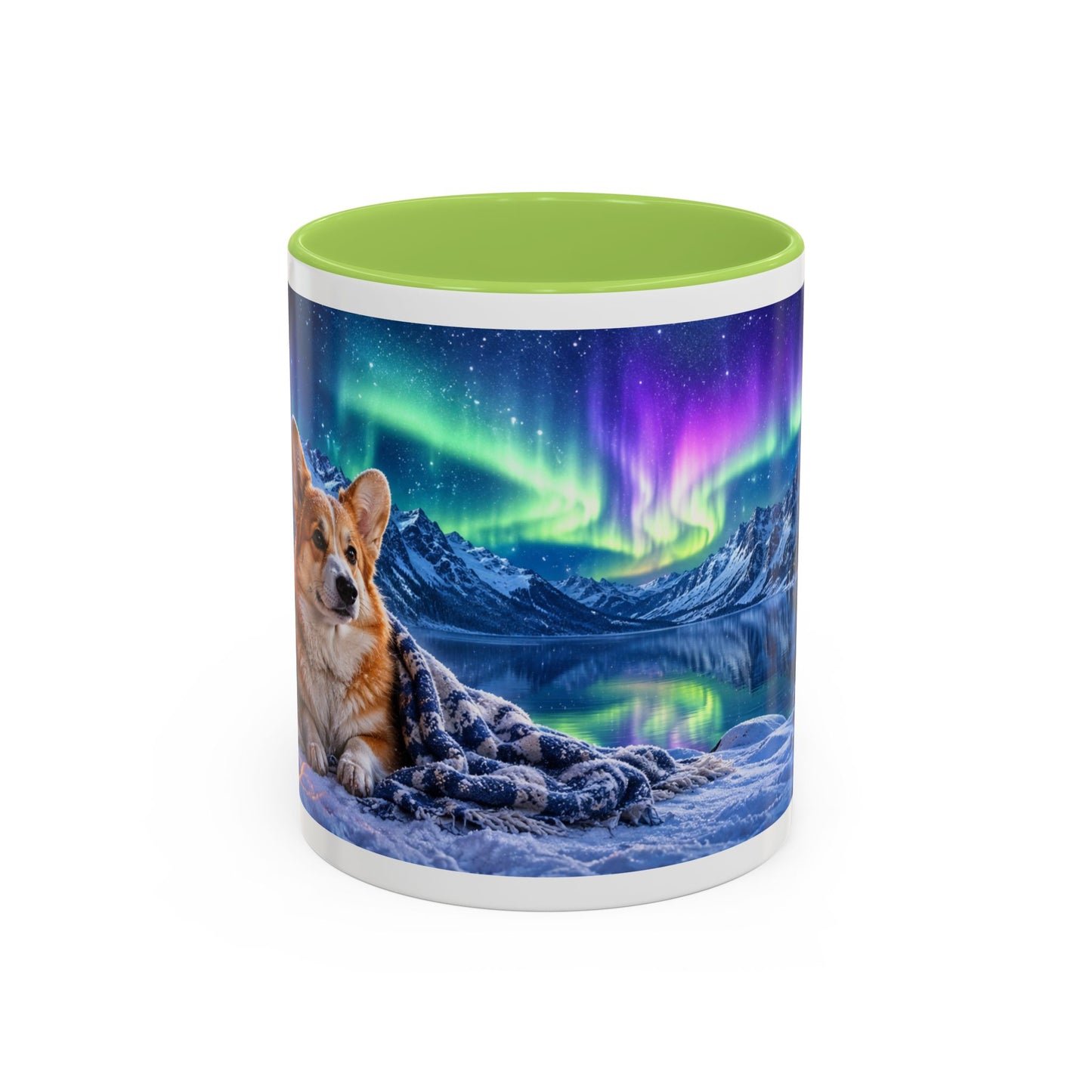 Corgi Under the Northern Lights Coffee Mug (11oz)