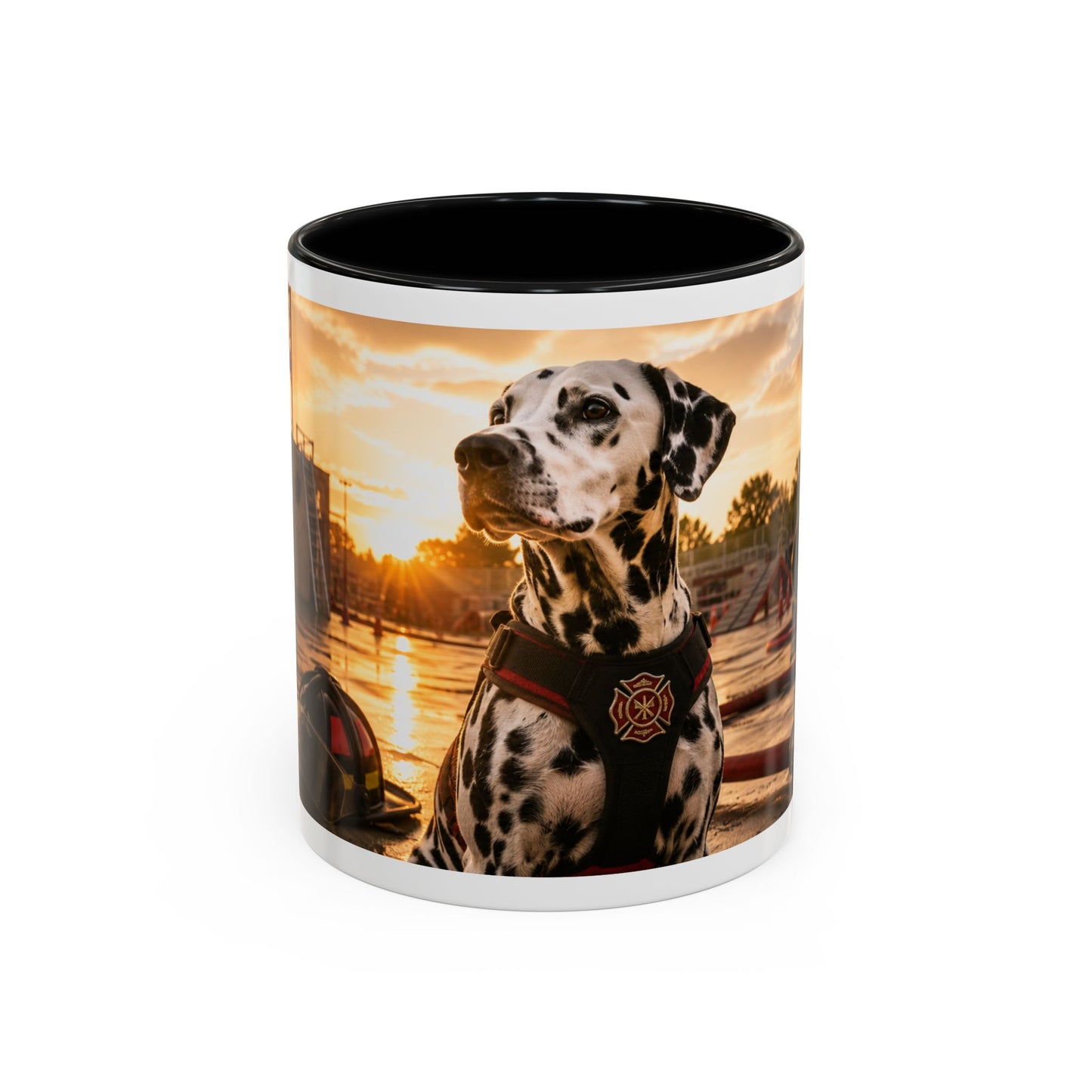 Dalmatian Firehouse Sunset Coffee Mug (11oz)