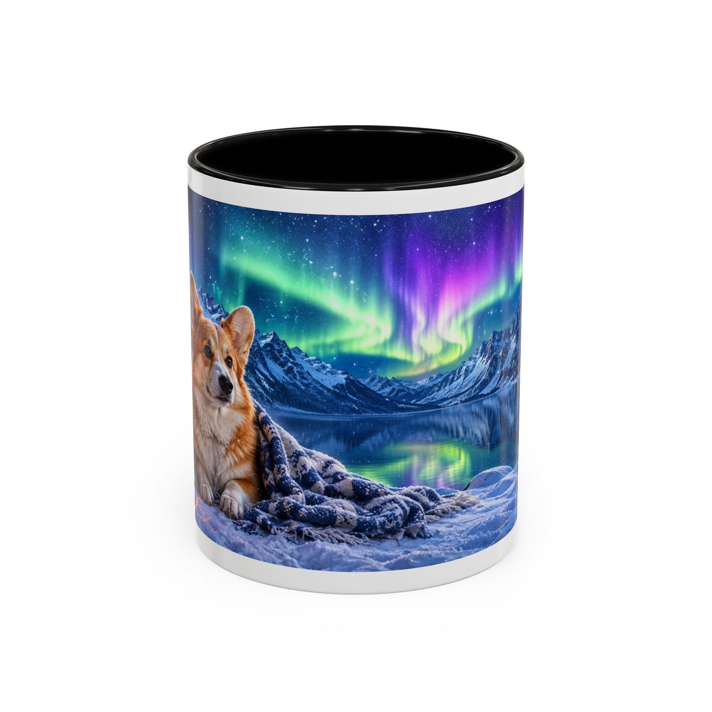 Corgi Under the Northern Lights Coffee Mug (11oz)