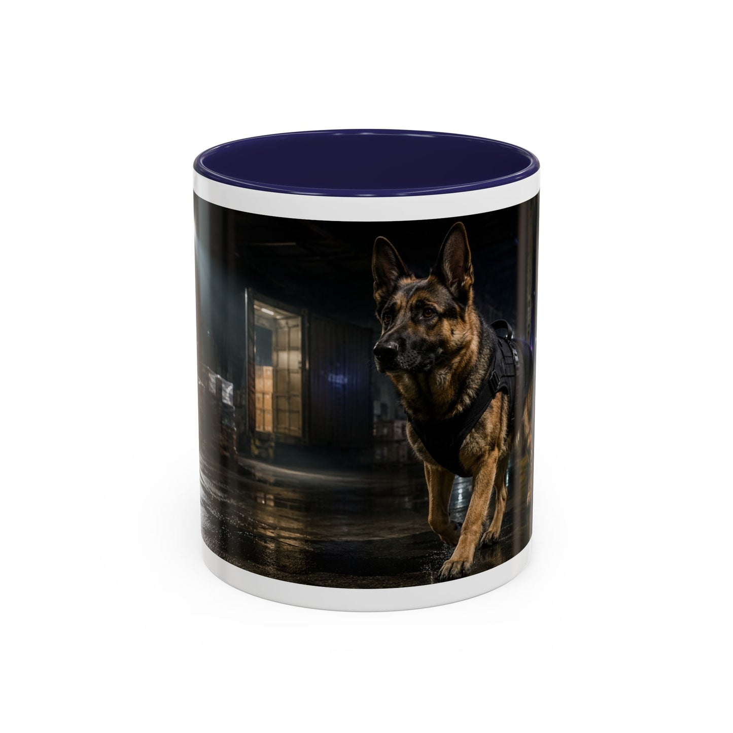 German Shepherd Police Dog Accent Mug (11oz)