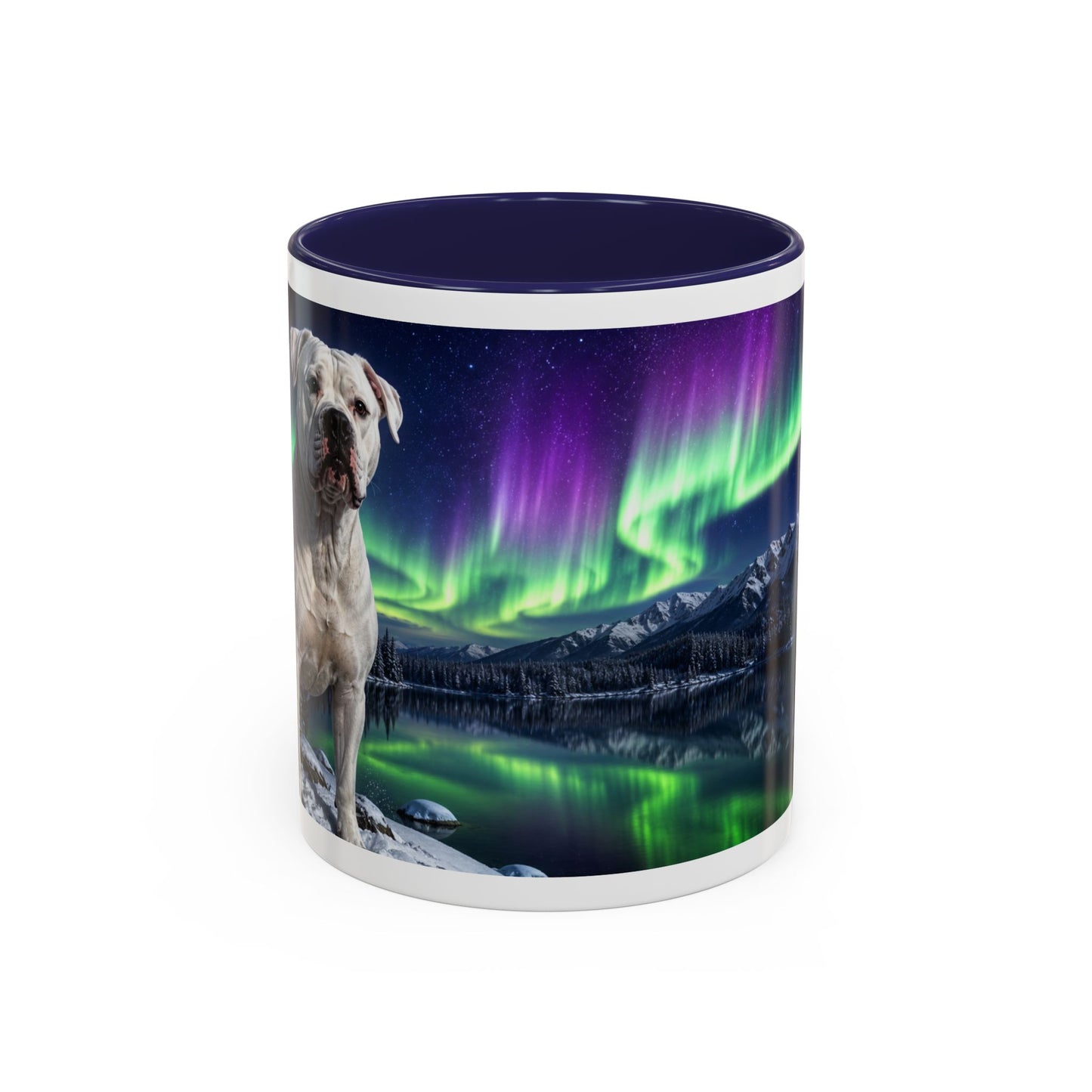 American Bulldog Aurora Night Coffee Mug