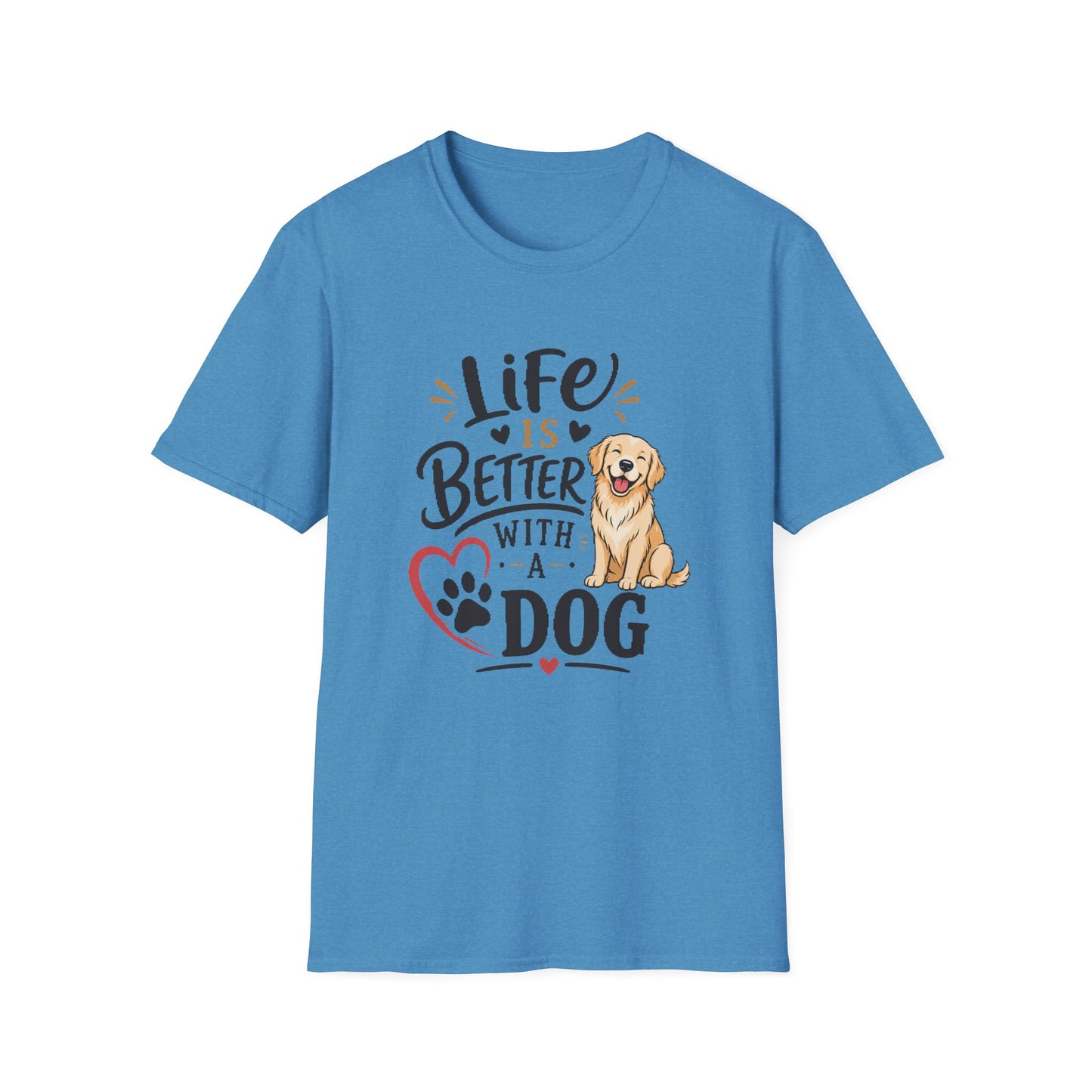 Life Is Better With A Dog T-Shirt – Golden Retriever