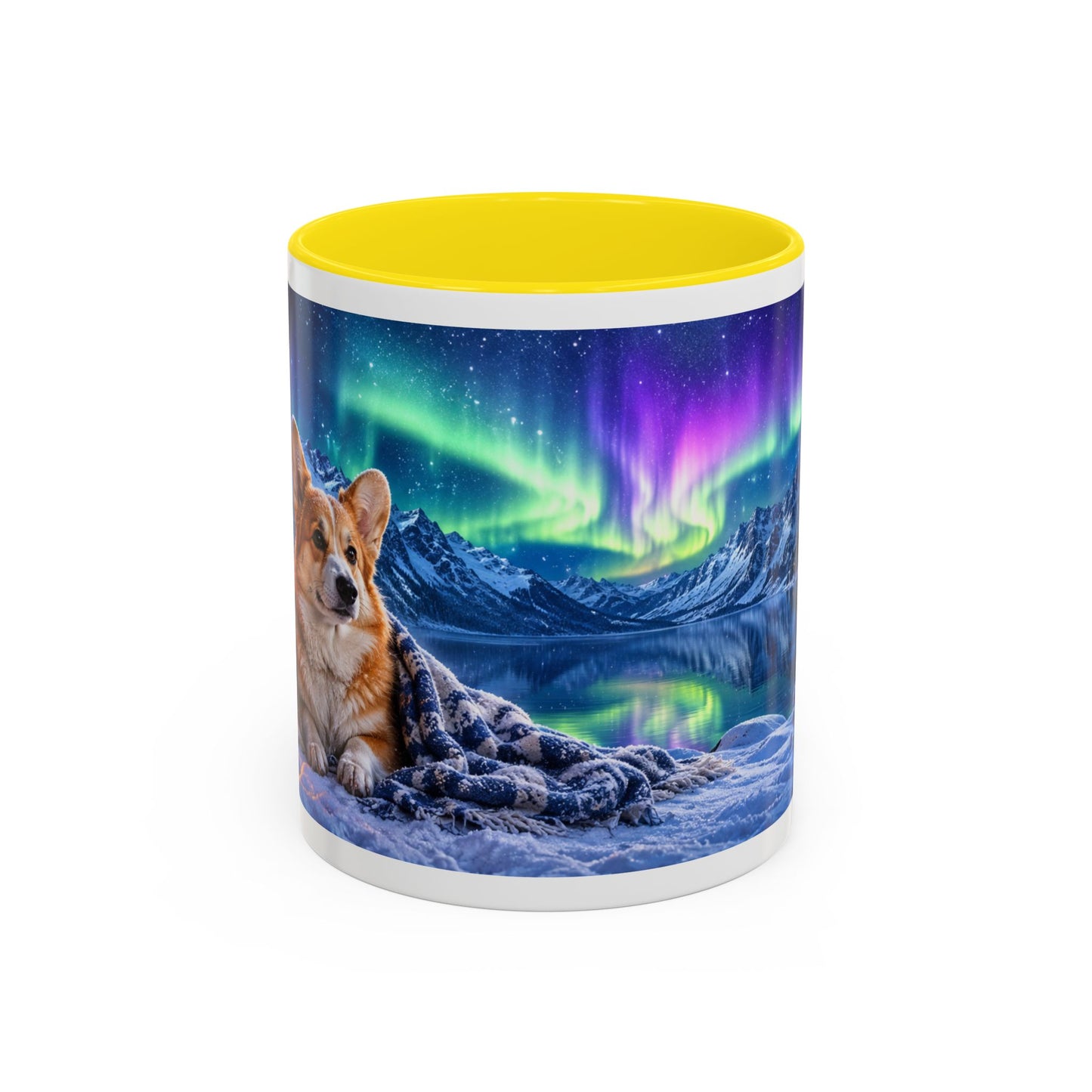 Corgi Under the Northern Lights Coffee Mug (11oz)