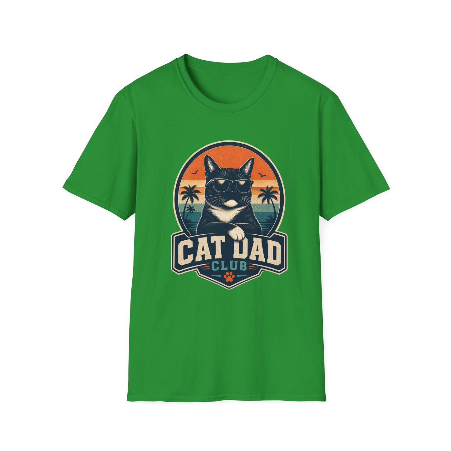 Cat Dad Club T-Shirt Tuxedo Cat
