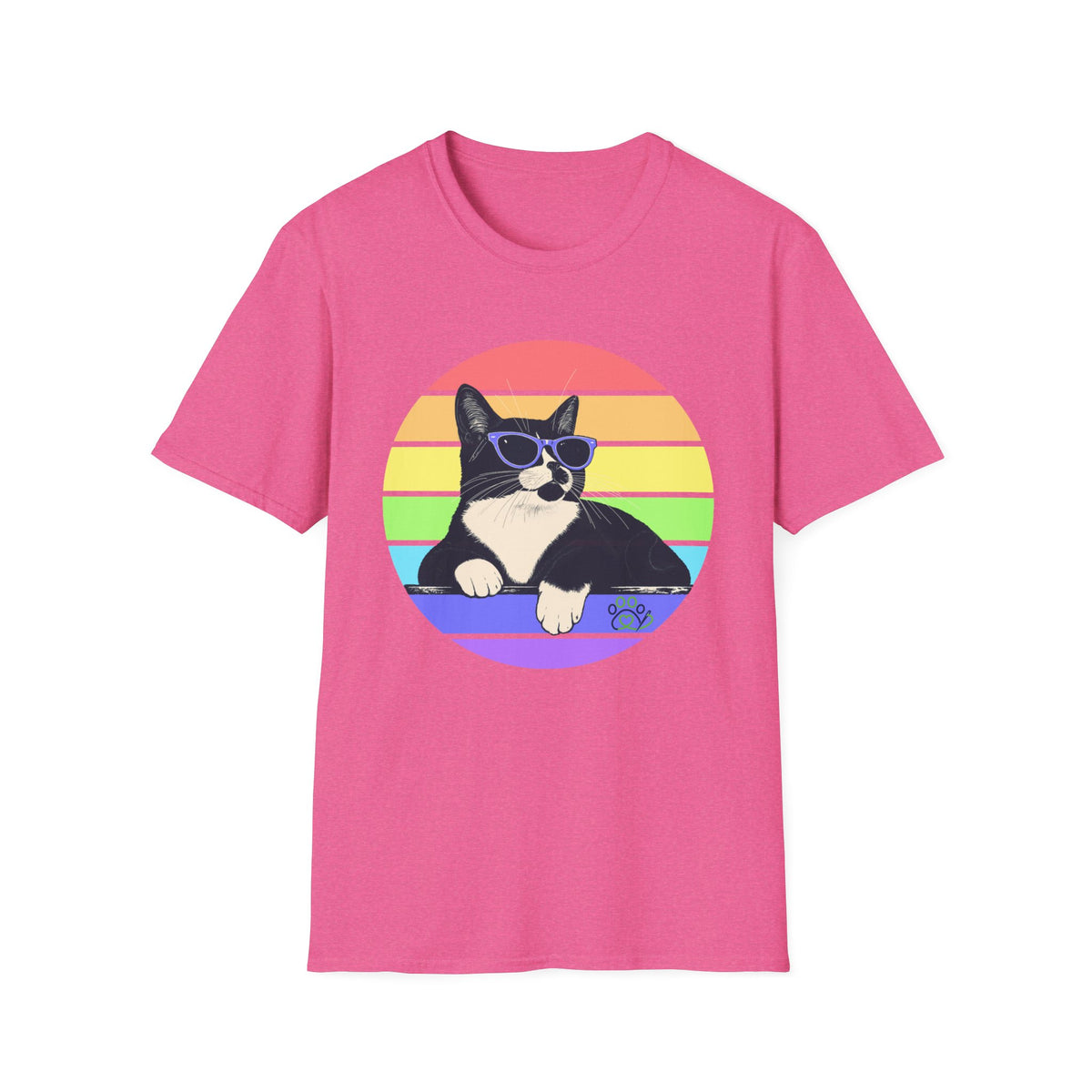 Charlie- Pastel Retro Rainbow T-shirt