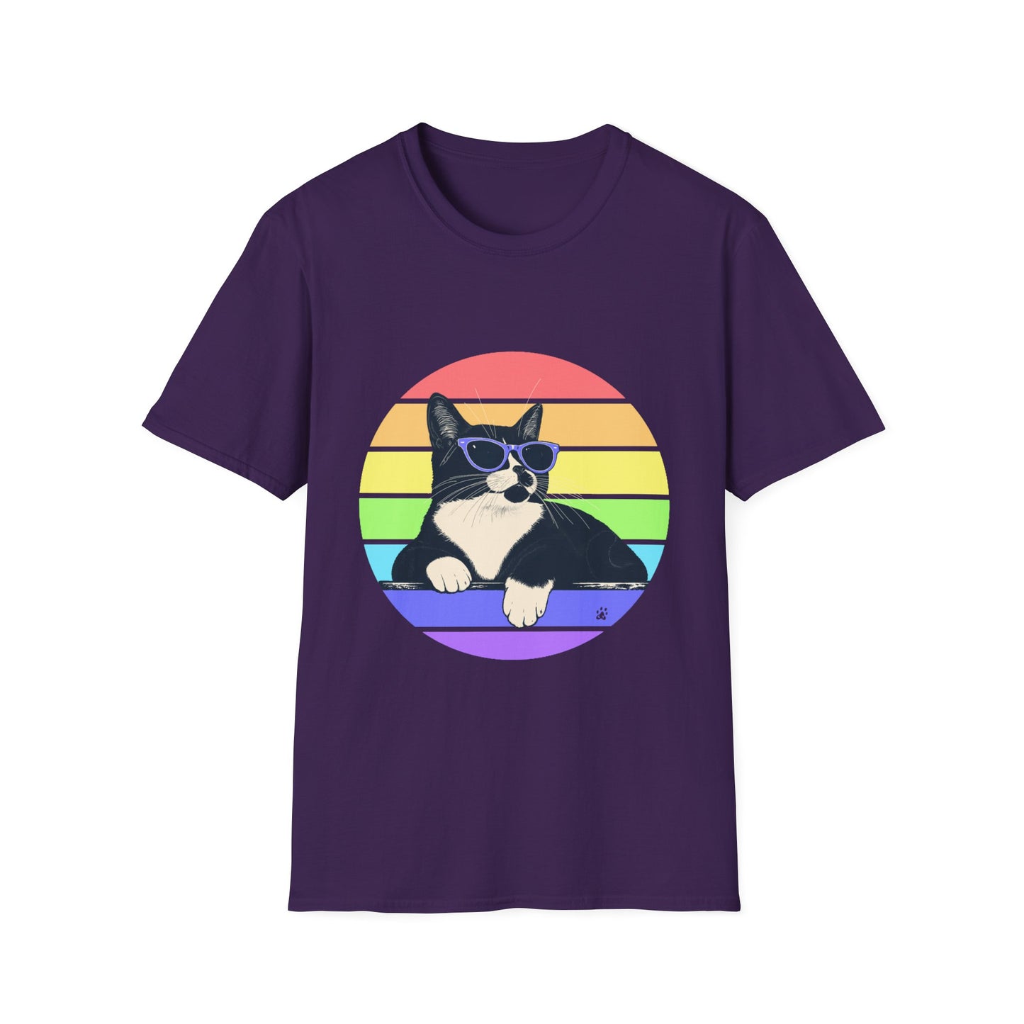 Charlie- Pastel Retro Rainbow T-shirt