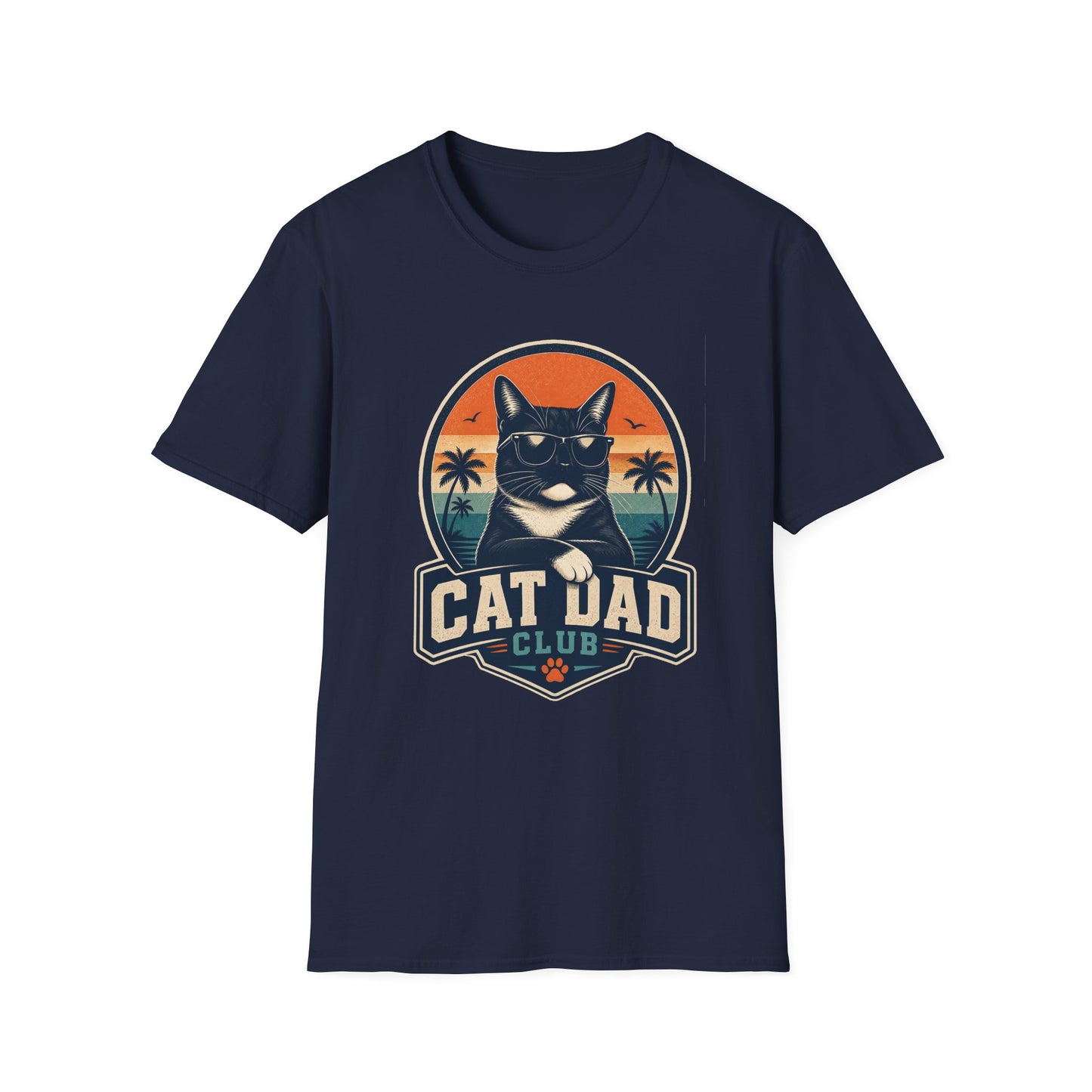 Cat Dad Club T-Shirt Tuxedo Cat