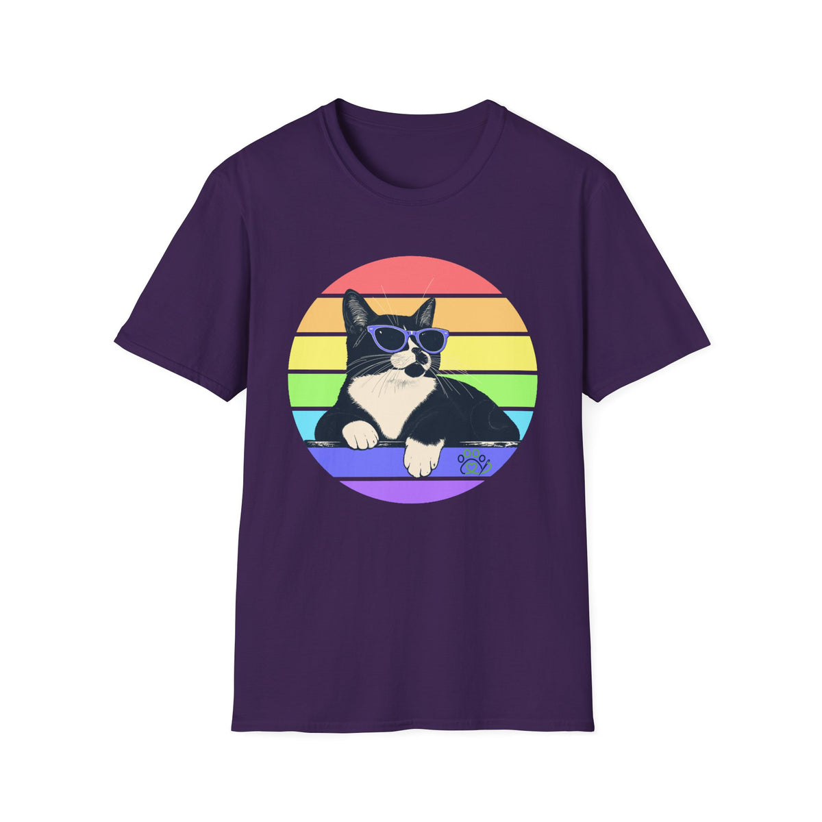 Charlie- Pastel Retro Rainbow T-shirt