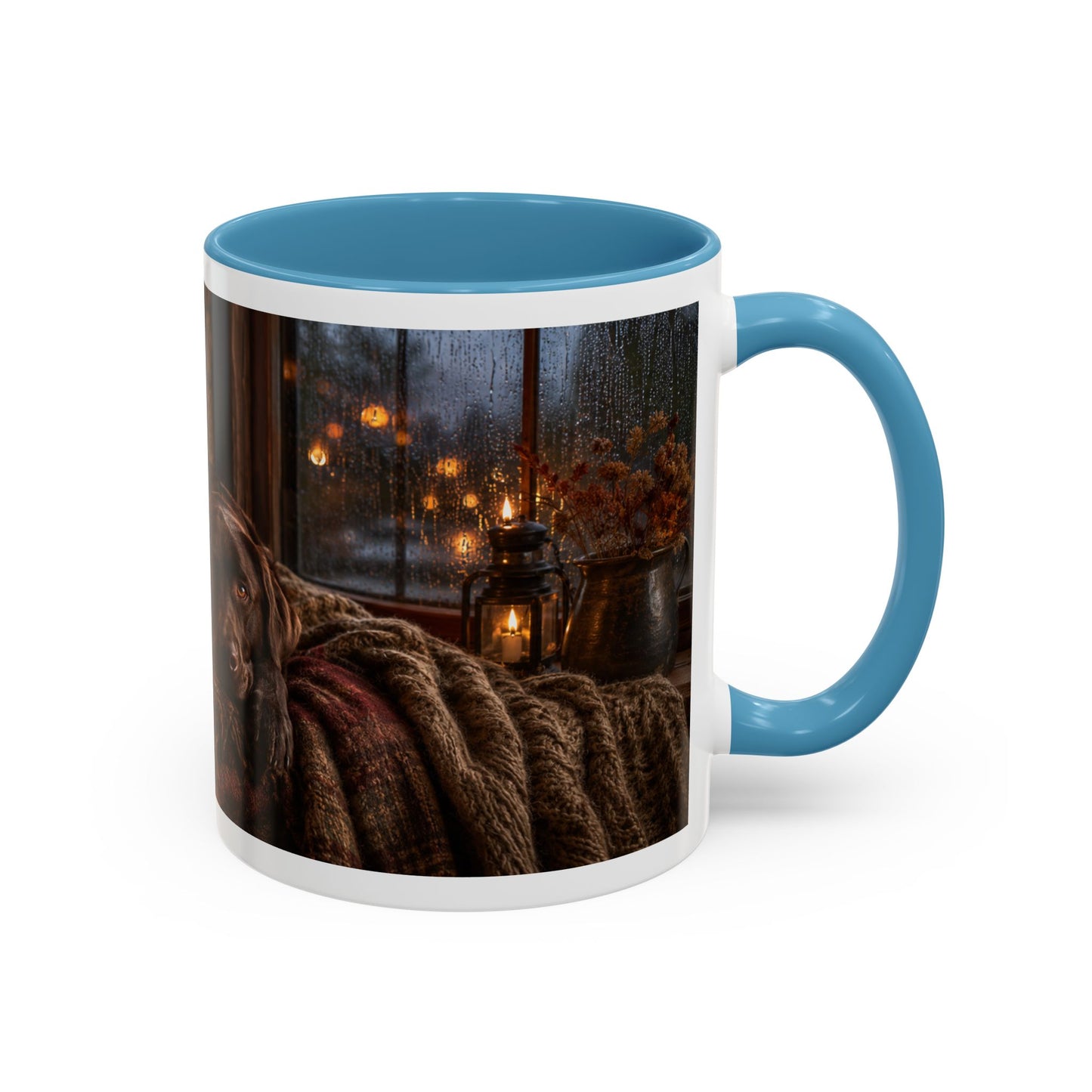 Cozy Winter Cabin Chocolate Lab Coffee Mug (11oz)