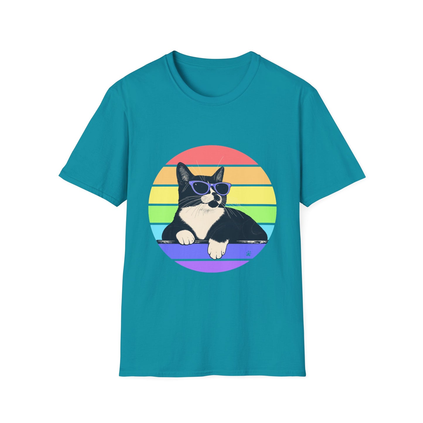 Charlie- Pastel Retro Rainbow T-shirt
