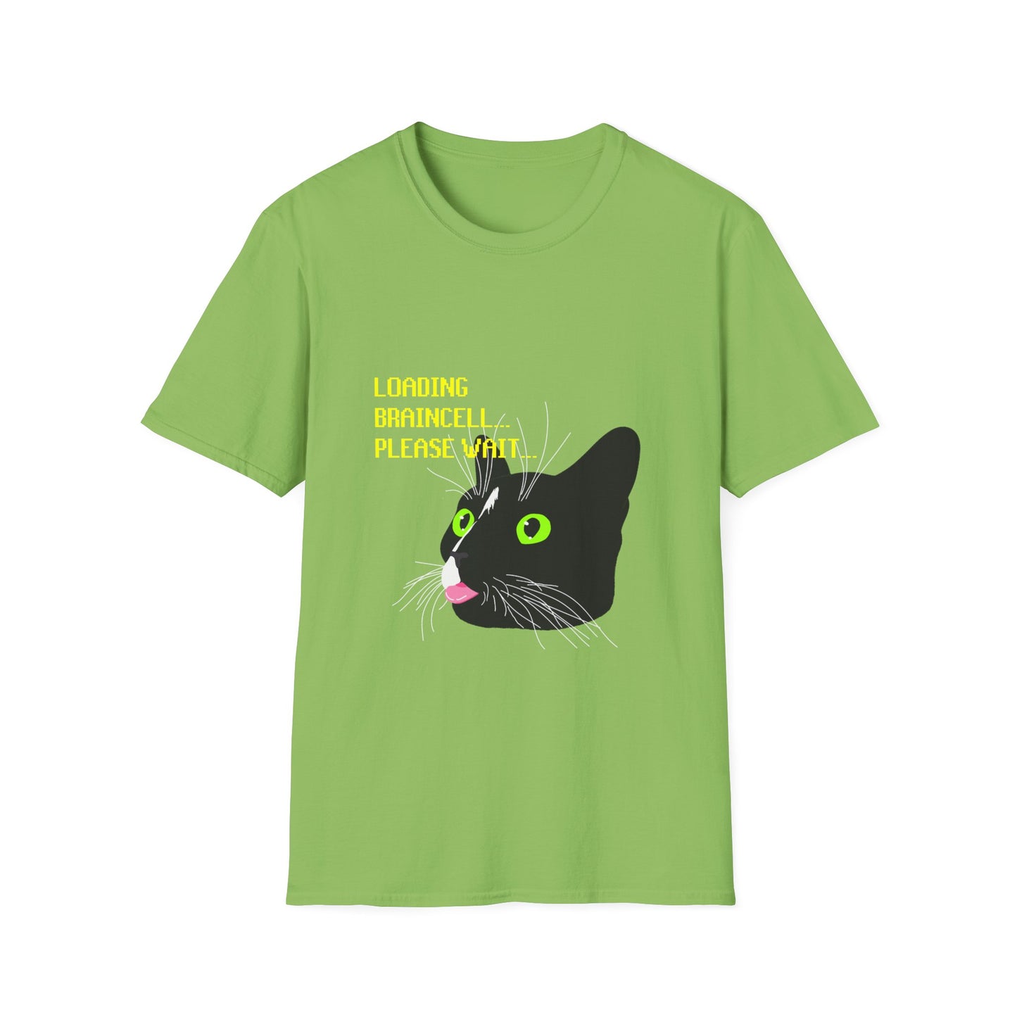 Cat T-Shirt - Loading Braincell Please Wait