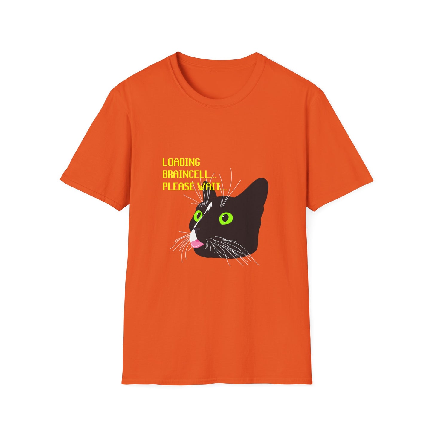 Cat T-Shirt - Loading Braincell Please Wait