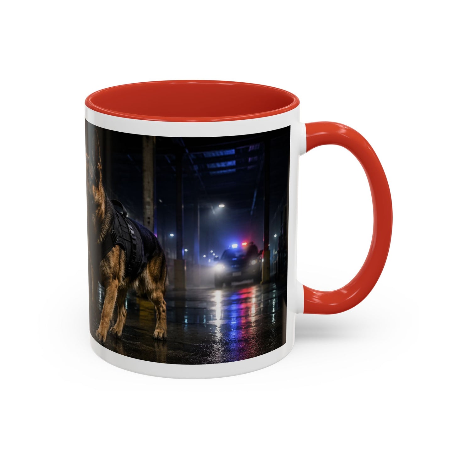 German Shepherd Police Dog Accent Mug (11oz)
